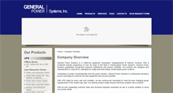 Desktop Screenshot of generalpowersystems.com