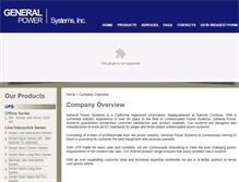 Tablet Screenshot of generalpowersystems.com